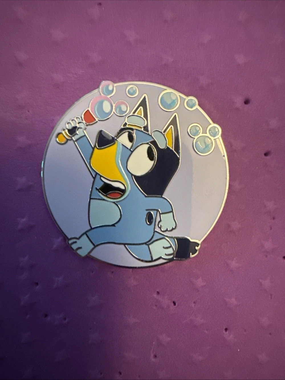 2026 Disney Parks Bluey Booster Bluey Bubble Wand Trading Pin